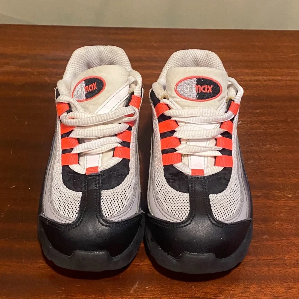 Nike Kids Air Max 95 Infrared Red White Black Toddler sneakers 905462-013